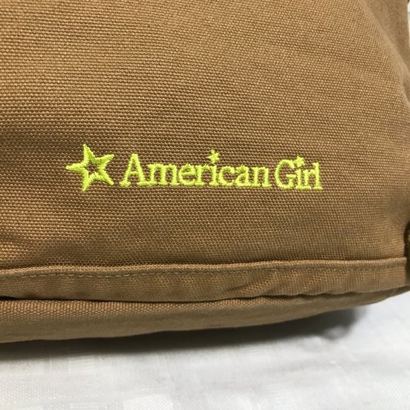 American Girl Doll Leah Clark Brown Canvas Messenger Bag Backpack Brown Canvas - Picture 7 of 16